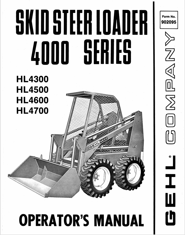 GEHL HL4300, HL4500, HL4600 & HL4700 (902095) Operator Manual PDF Download
