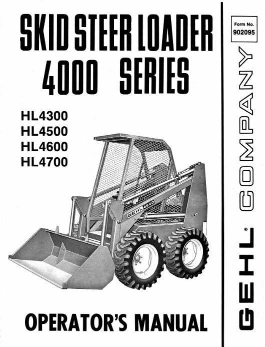 GEHL HL4300 HL4500 HL4600 HL4700 4000 Series Operator Manual PDF