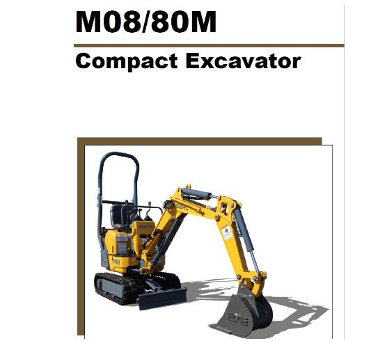 GEHL M08, 80M COMPACT EXCAVATOR SERVICE REPAIR MANUAL - PDF FILE