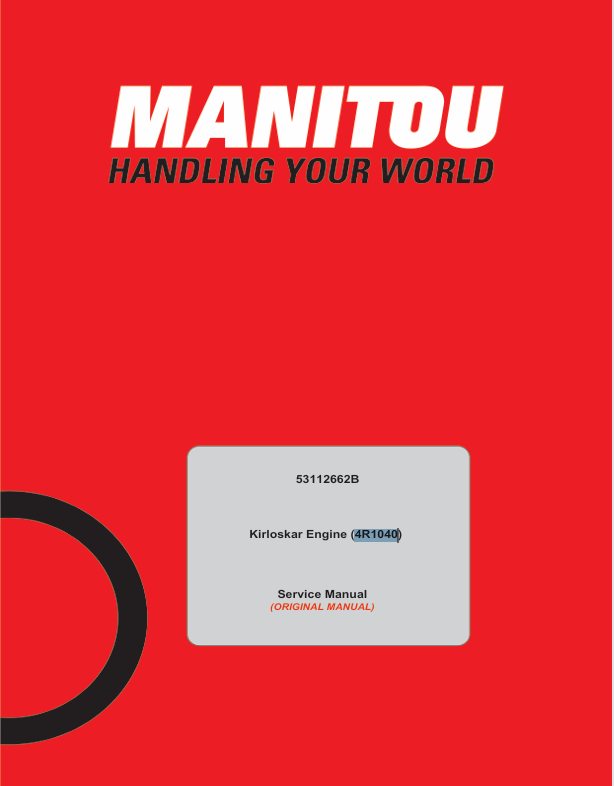 GEHL Monitou 4R1040 53112662B Service Manual PDF Download