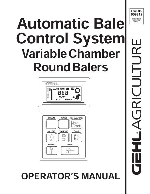 GEHL RB2580 RB2680 RB2780 RB2880 Round Baler Operator Manual PDF (909812) Download