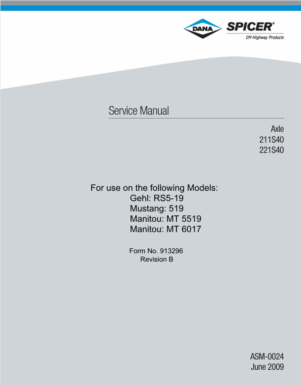 GEHL RS5-19 (913296) Service Manual PDF Download – Repair, Maintenance & Troubleshooting Guide
