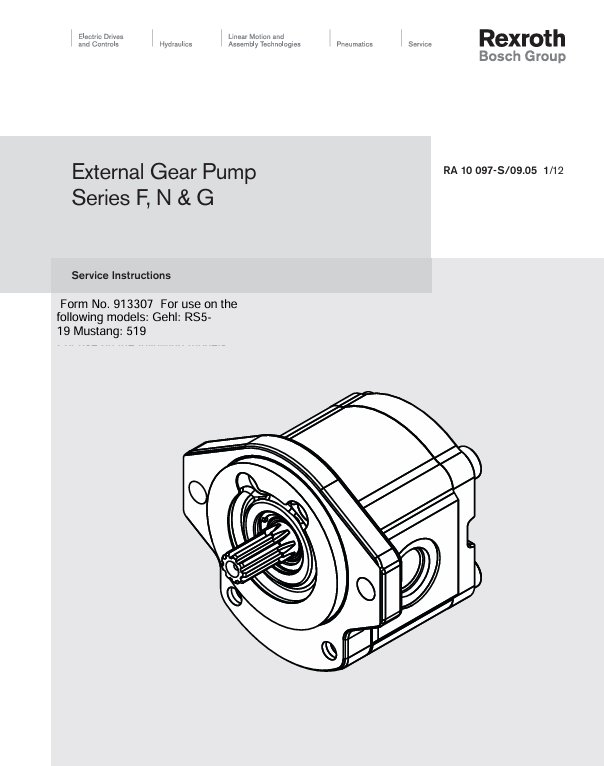 GEHL Series F, N, G (913307) Service Manual PDF Download – Repair & Maintenance Guide