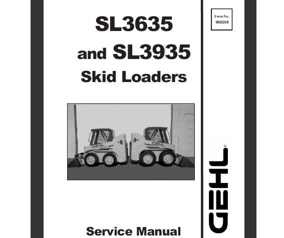 GEHL SL3635, SL3935 SKID LOADER SERVICE REPAIR MANUAL - PDF FILE
