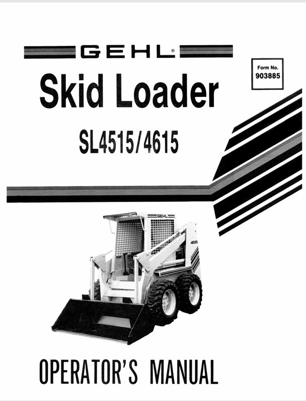 GEHL SL4515 & SL4615 Skid Loader (903885) Operator Manual PDF Download
