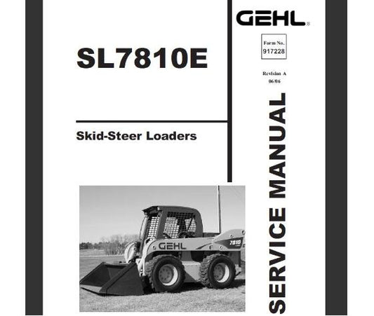 GEHL SL7810E SKID STEER LOADER SERVICE REPAIR MANUAL - PDF FILE