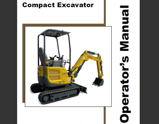 GEHL Z17 Compact Excavator Operator’s Manual PDF – Complete Service & Operating Guide
