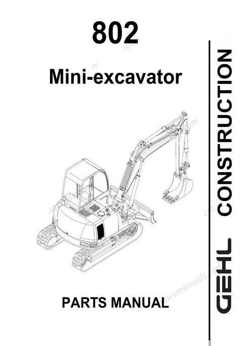 802 - Gehl Compact Excavator Parts Manual PDF Download (908545)