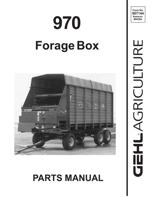 970 - Gehl Forage Box Parts Manual