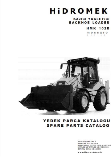 Hidromek Backhoe Loader HMK 102B Mocsxro Spare Parts Catalog