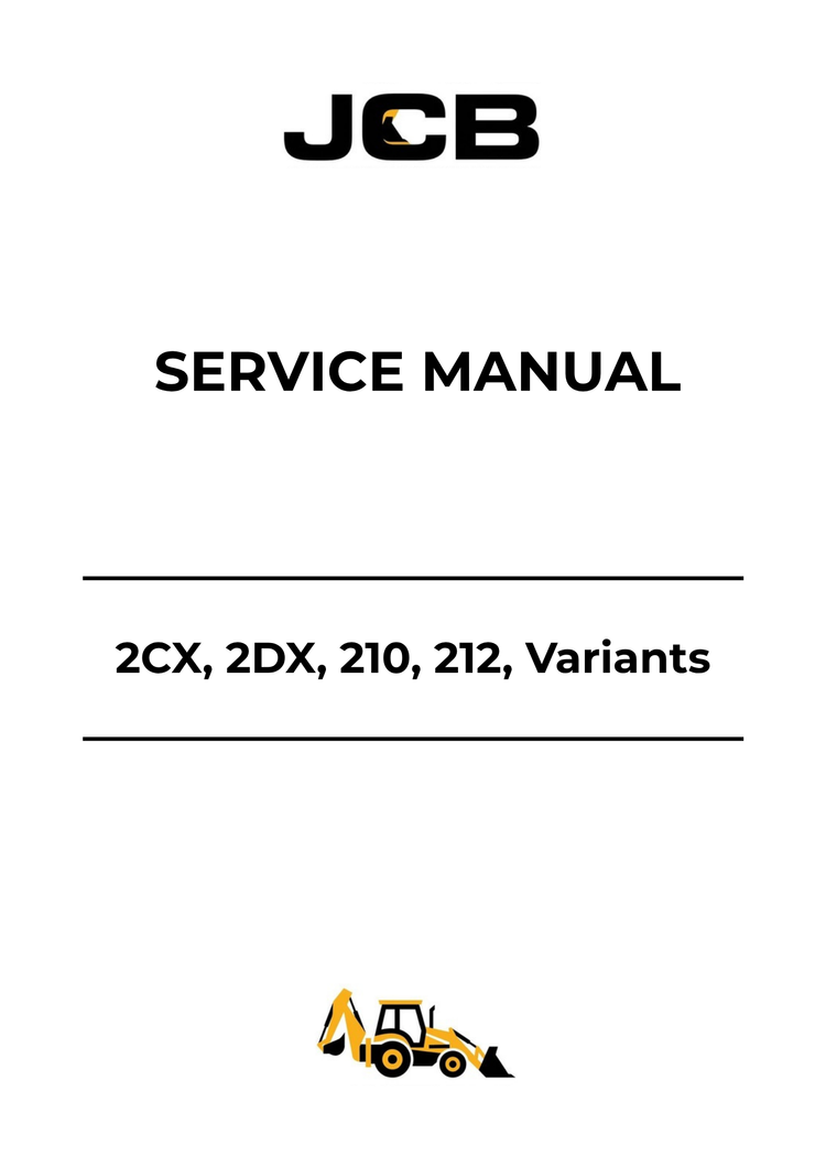 JCB 2CX Machine Operator Manual 9821-2050 PDF Download | Complete Guide