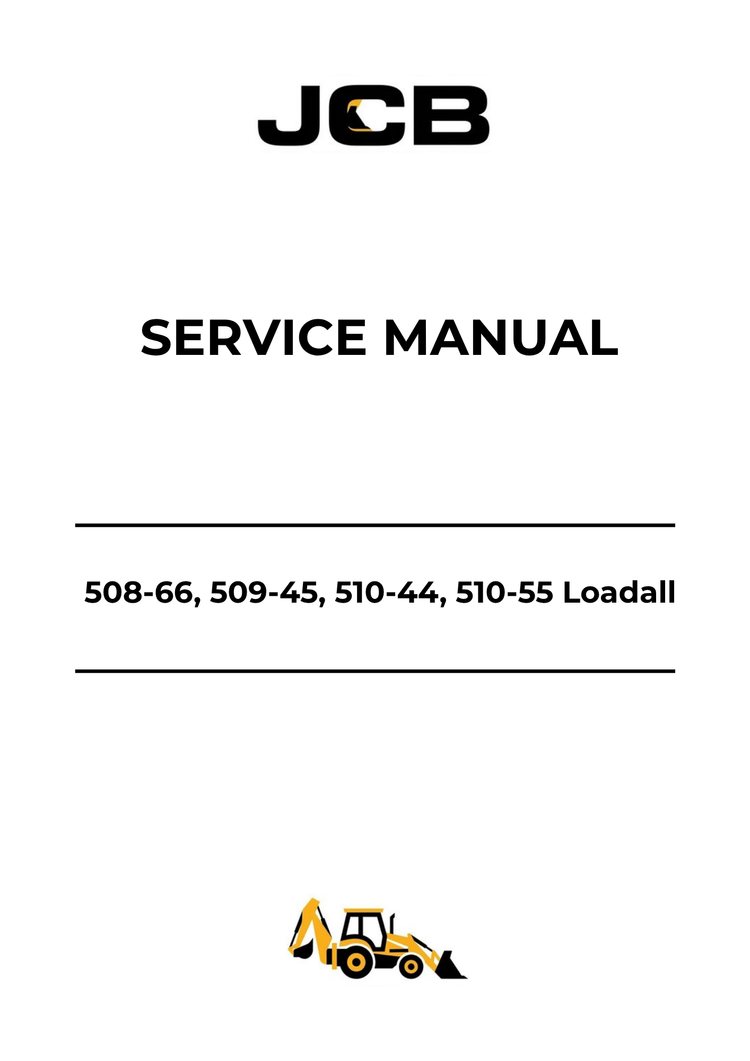 JCB 508-66, 509-45, 510-44 & 510-55 Loadall Service Manual 9813-9450 PDF Download