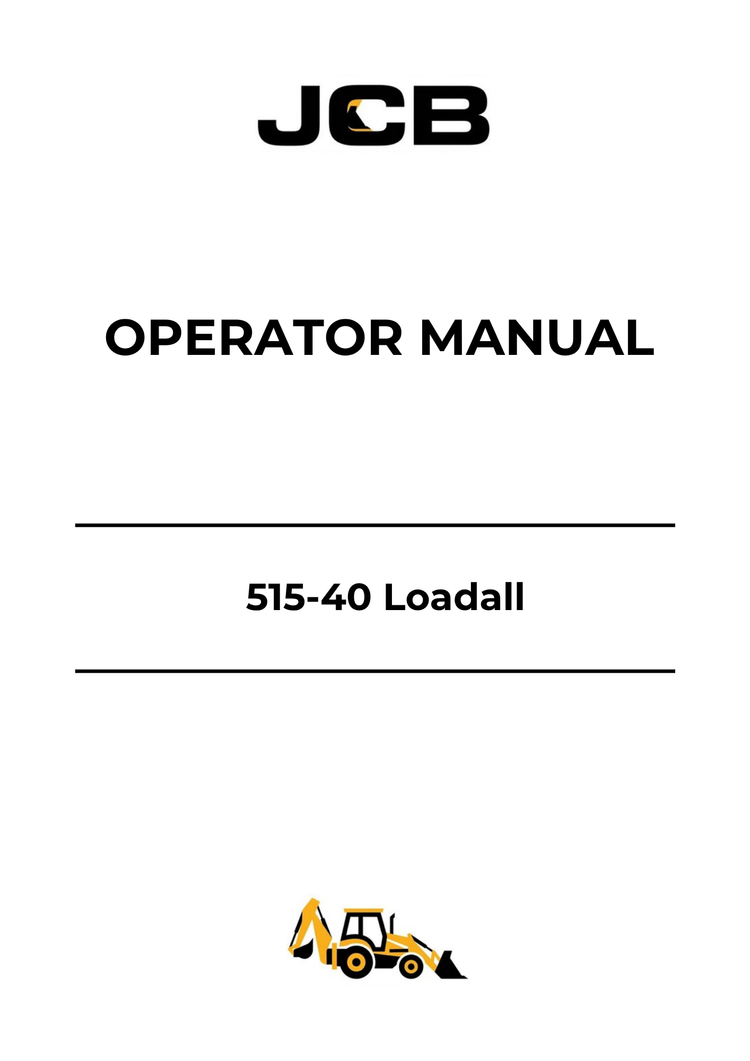 JCB 515-40 Loadall Operator Manual 9821-0950-5 PDF Download