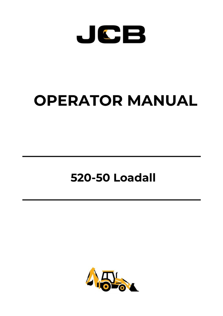 JCB 520-50 Loadall Operator Manual 9821-0500 PDF Download