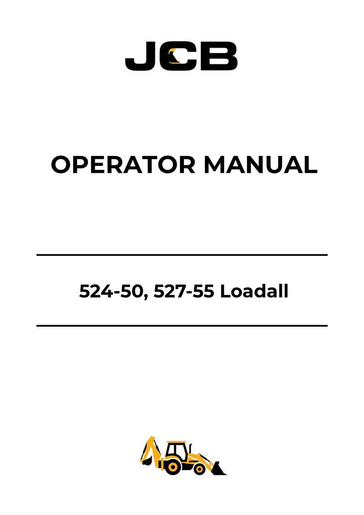 JCB 524-50 & 527-55 Loadall Operator Manual PDF Download