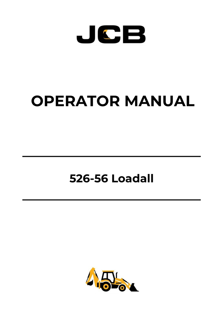 JCB 526-56 Loadall Operator Manual 9821-0350 PDF Download