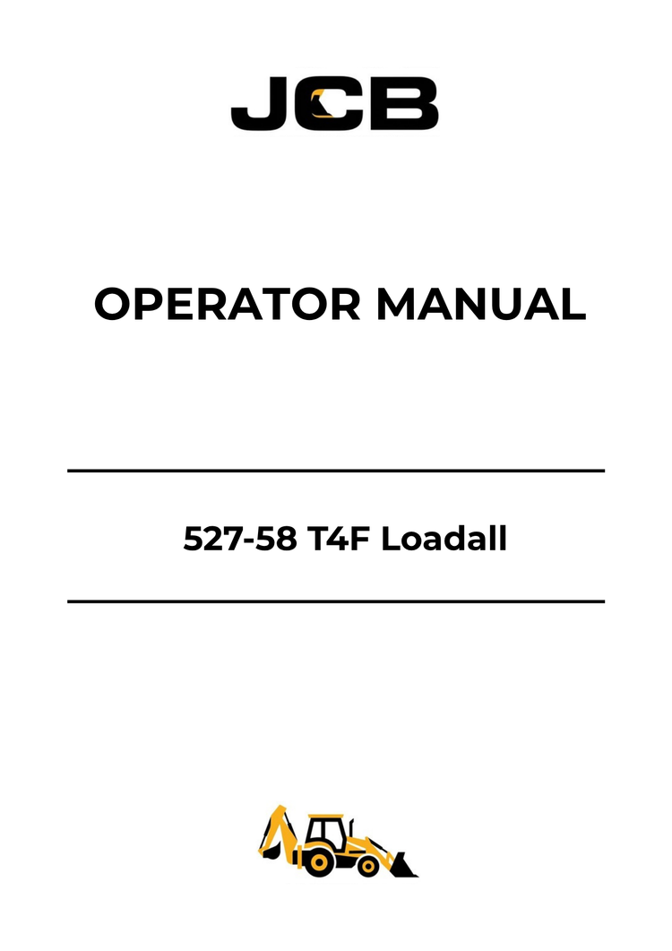 JCB 527-58 T4F Loadall Operator Manual 9831-2450 PDF Download