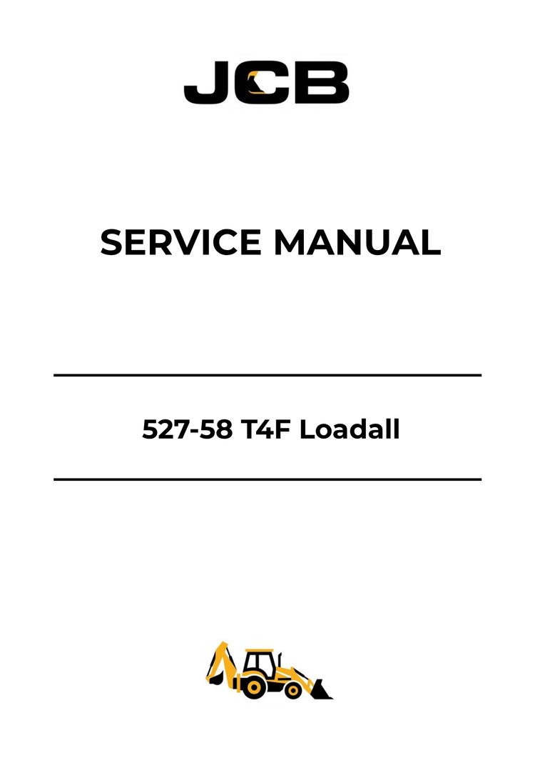 JCB 527-58 T4F Loadall Service Manual 9813-7550 PDF Download