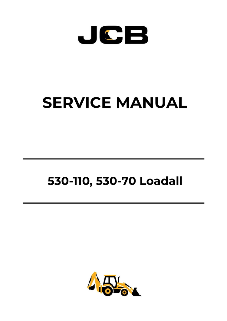 JCB 530-110 & 530-70 Loadall Operator Manual 9821-7850 PDF Download