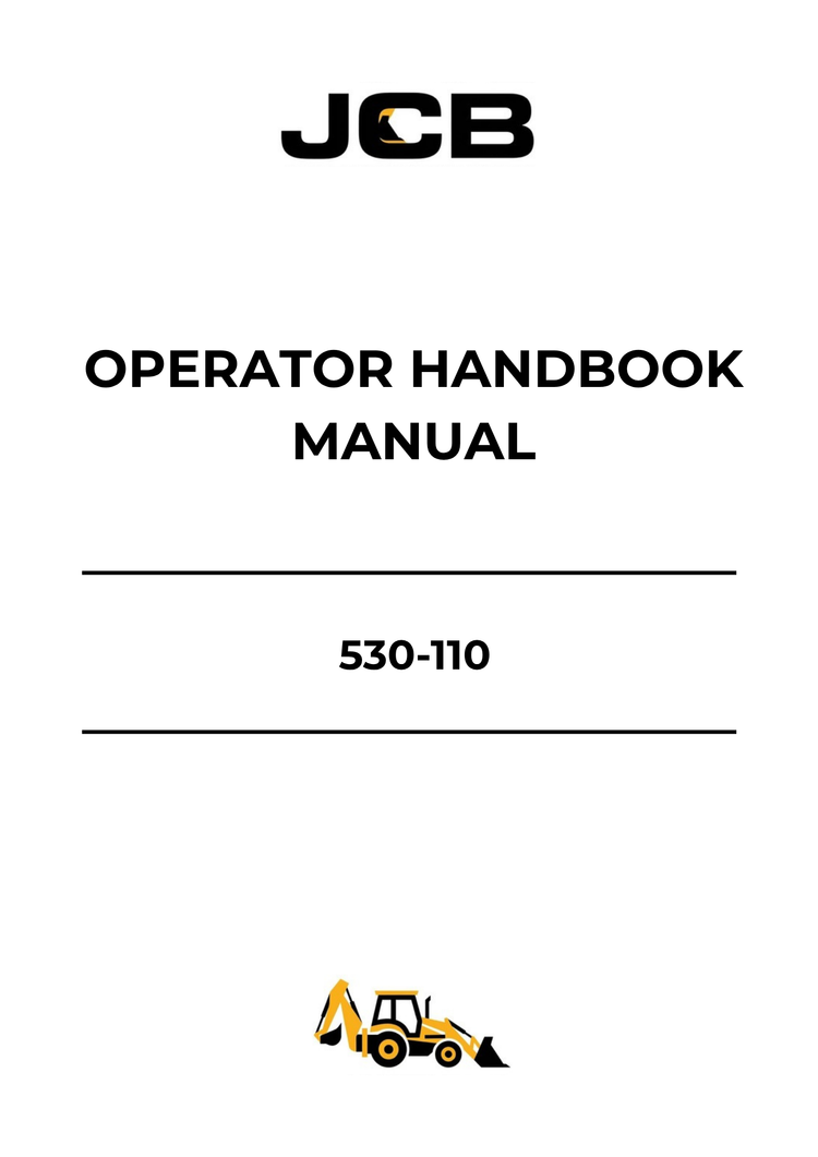 JCB 530-110 Operator Handbook Manual 9801-8190 PDF Download