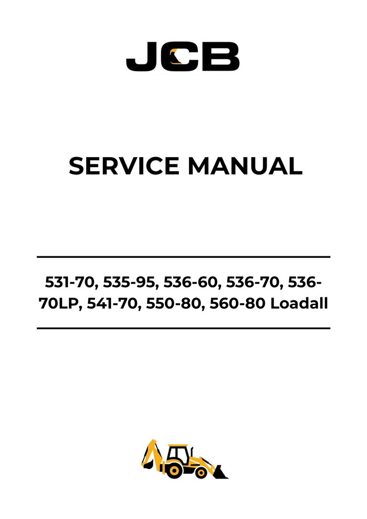 JCB 531-70, 535-95 & 541-70 Loadall Service Manual PDF 9813-9050 Download