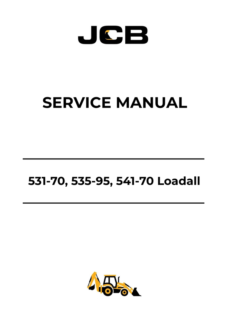 JCB 531-70, 535-95 & 541-70 Loadall Service Manual 9813-9050 PDF Download