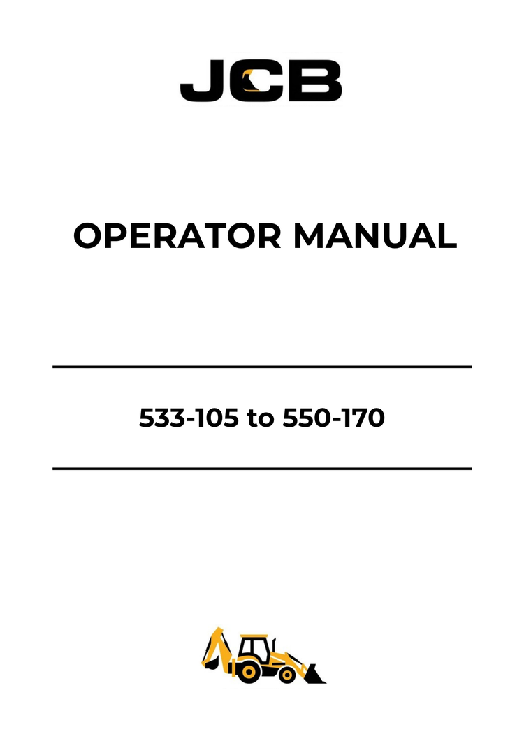 JCB 533-105 to 550-170 Operator Manual 9831-2100 PDF Download