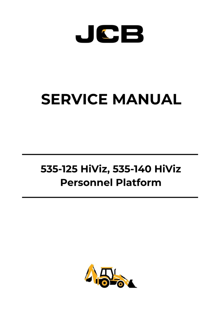 JCB 535-125 HiViz & 535-140 HiViz Personnel Platform Service Manual PDF (9813-1400)