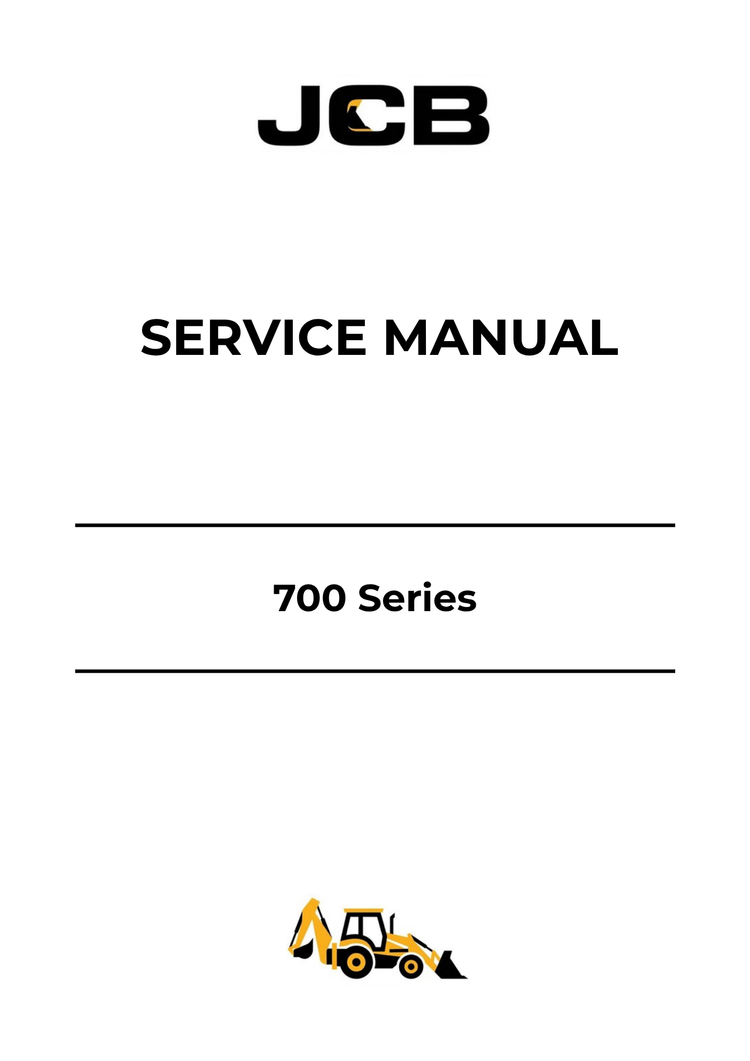 JCB 700 Series Service Manual 9803-5000 PDF Download | Repair & Maintenance Guide