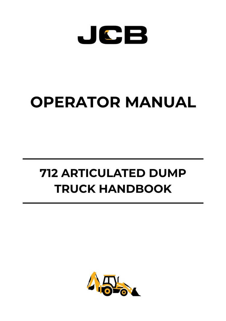 JCB 712 Articulated Dump Truck Operator Manual & Handbook (9801/7120 PDF)