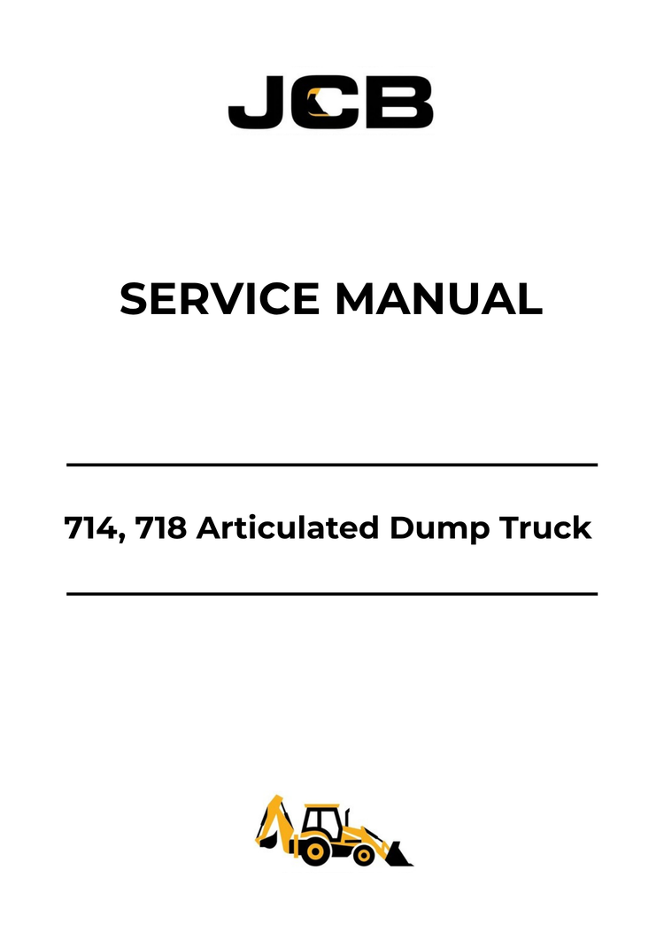 JCB 714 & 718 Articulated Dump Truck Service Manual 9813-0550 PDF Download