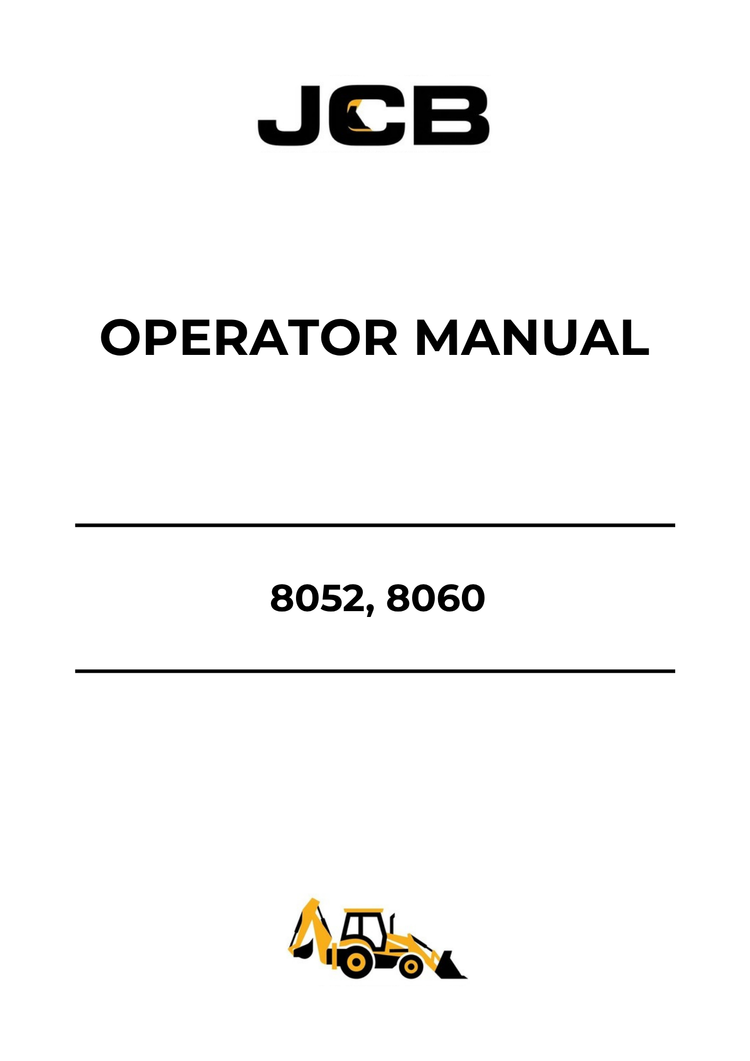 JCB 8052 & 8060 Operator Manual 9801-9060 PDF Download | Complete Guide