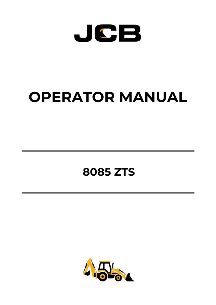 JCB 8085 ZTS Operator Manual 9821-1250 PDF Download | Complete Guide