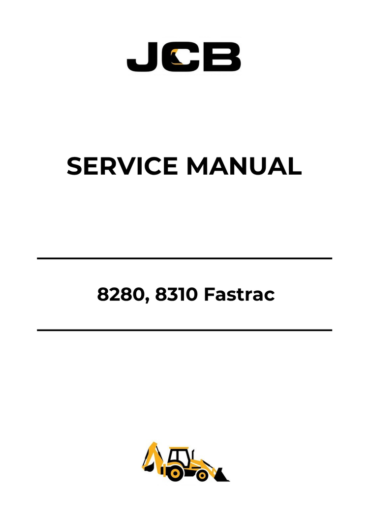 JCB 8280 & 8310 Fastrac Service Manual 9813-0350 PDF Download