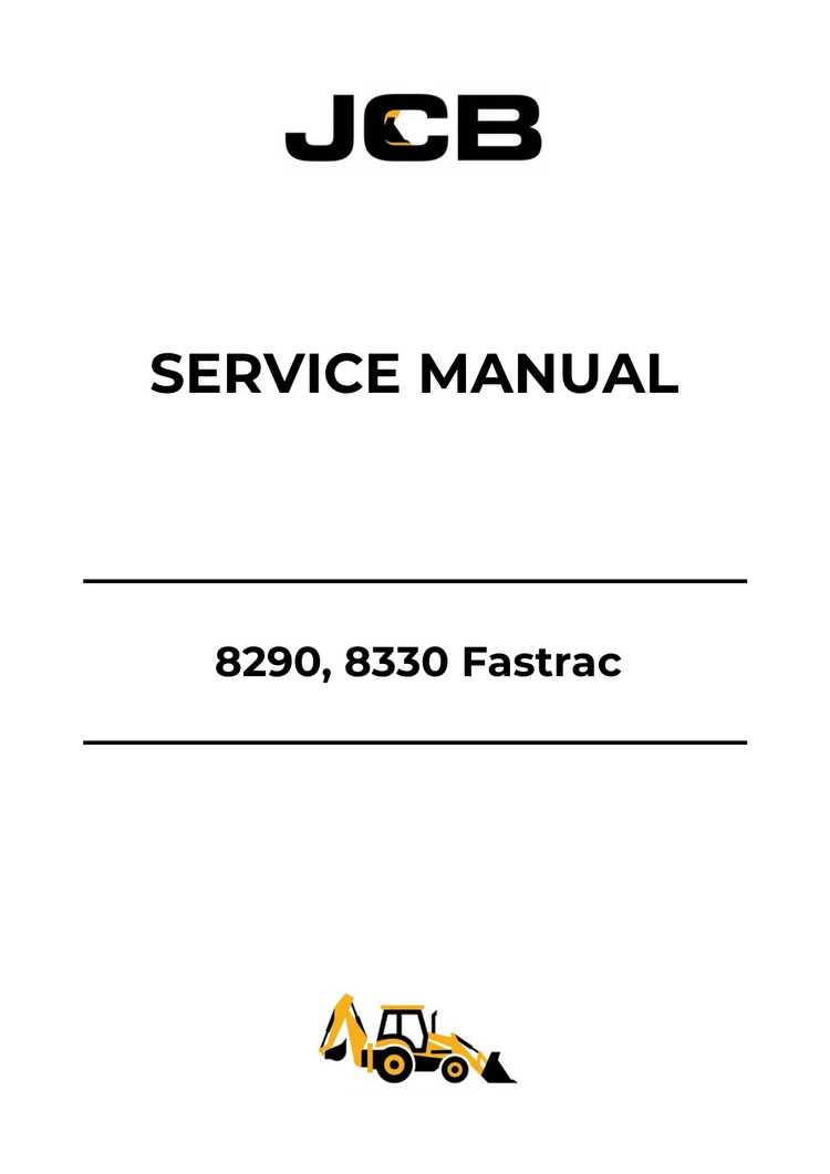 JCB 8290 & 8330 Fastrac Service Manual 9813-5000 PDF Download