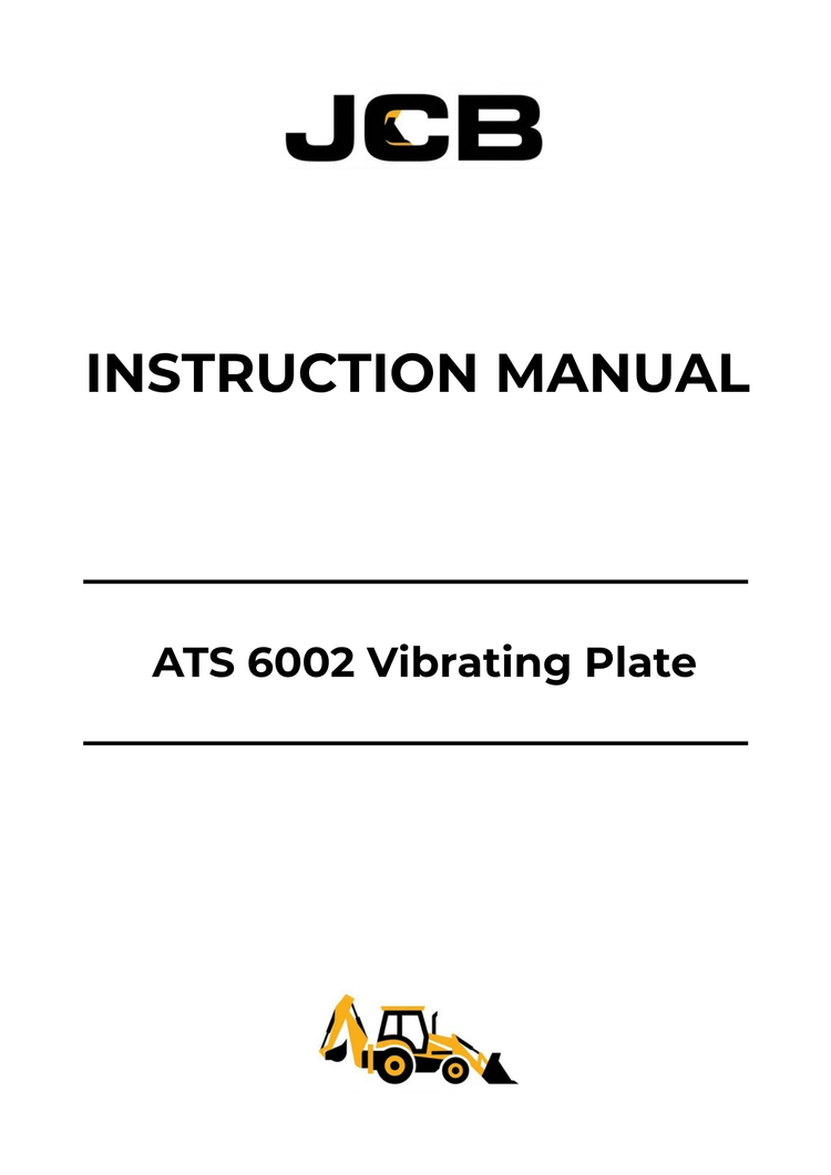 JCB ATS 6002 Vibrating Plate Instruction Manual 06401-80120 PDF Download