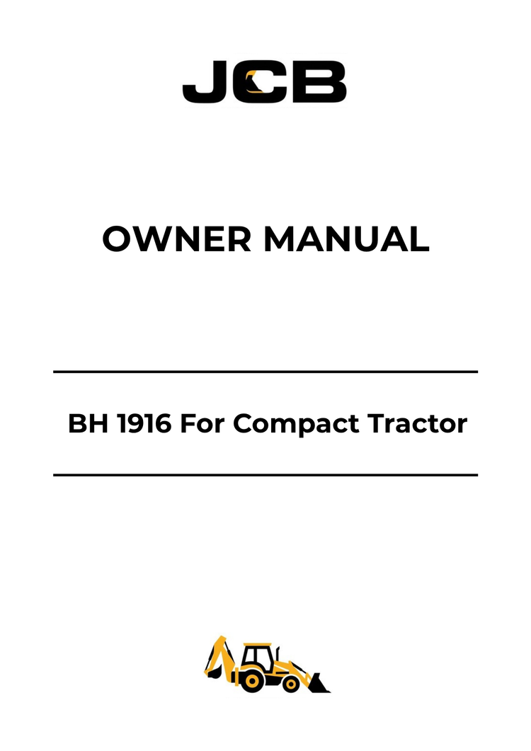 JCB BHL, LOADALL & AWLS RTFL Attachment Kit Fitting Instruction Manual 333-A6886 PDF Download