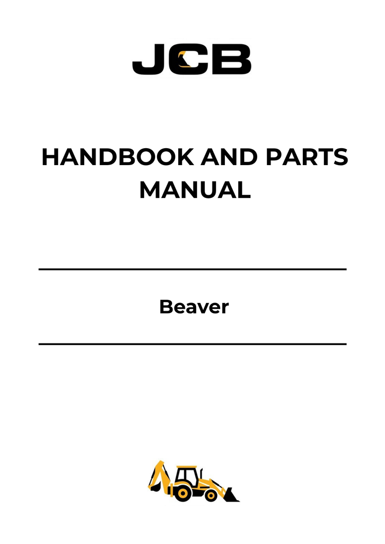 JCB Beaver Handbook and Parts Manual 9800-9001 PDF – Complete Operator & Spare Parts Guide