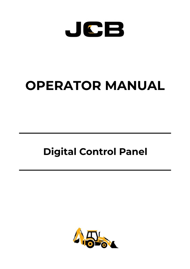 JCB Digital Control Panel Operator Manual PDF – Complete User Guide & Download Information