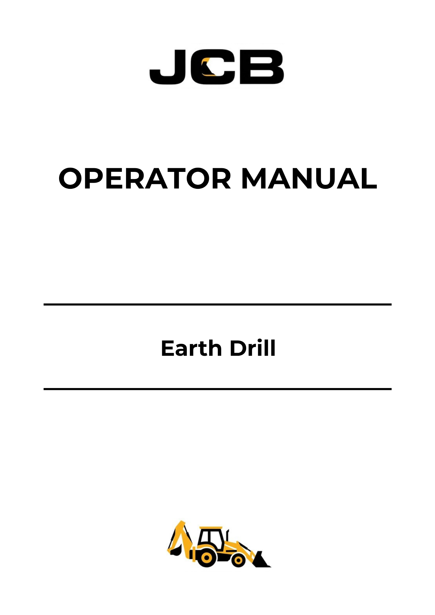 JCB Earth Drill Operator Manual 9801-0143-08 PDF Download Guide