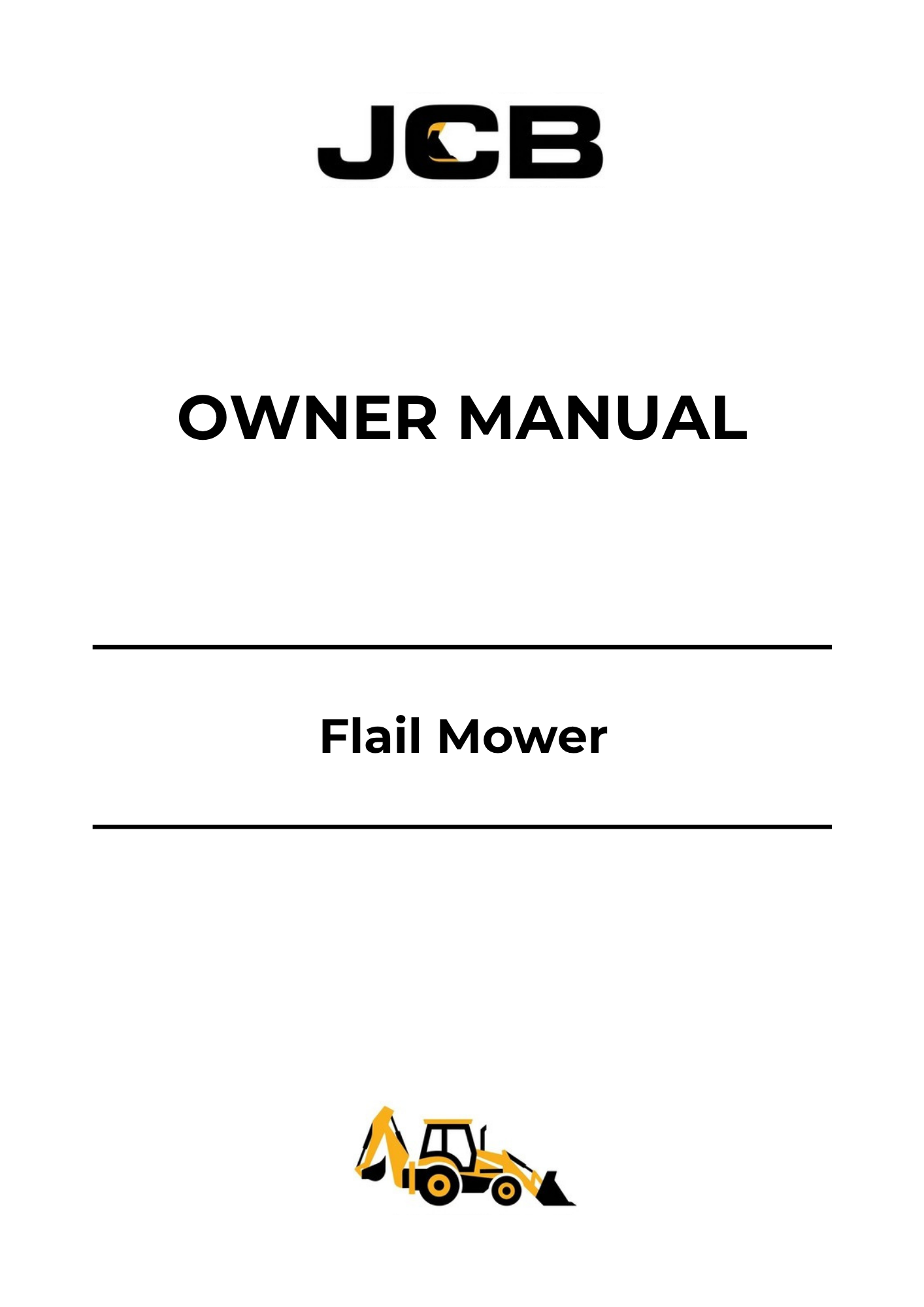 JCB Flail Mower Owner Manual 9801-0162 PDF Download & Repair Guide