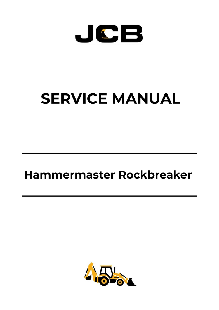 JCB Hammermaster Rockbreaker Service Manual 9803-1300 PDF Download