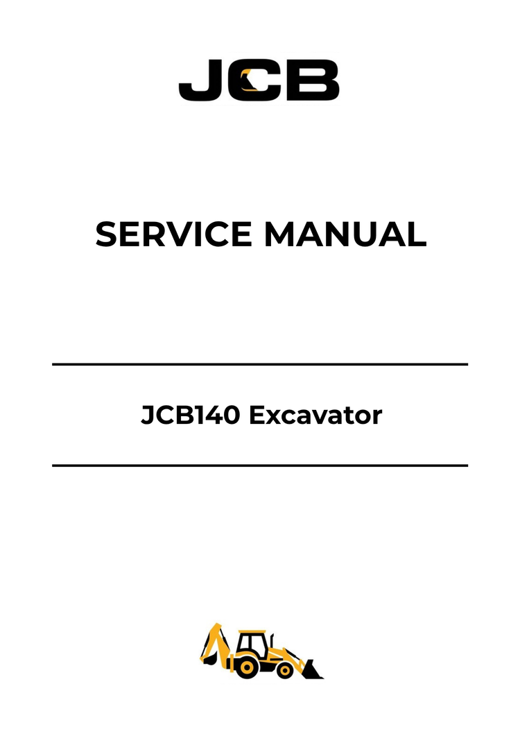 JCB JCB140 Excavator Service Manual 9823-0350 PDF Download