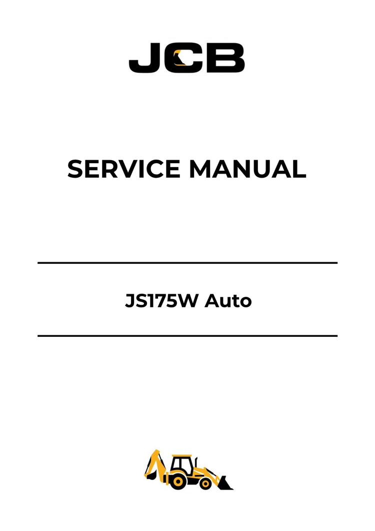 JCB JS175W Operator Manual 9801-9470 PDF Download | Service Guide