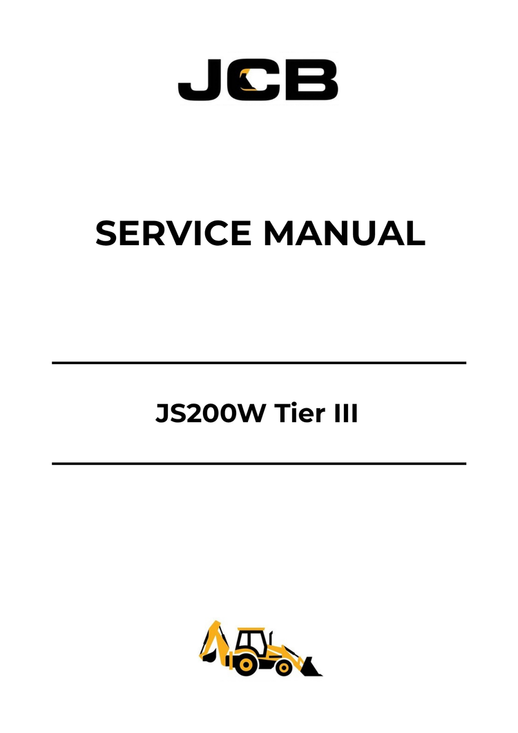 JCB JS200W Tier III Service Manual PDF 9803-9540 | Repair Guide