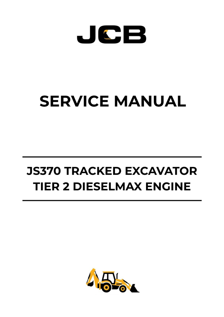 JCB JS370 Tracked Excavator Tier 2 Dieselmax Engine Service Manual 9813/4850-1 PDF