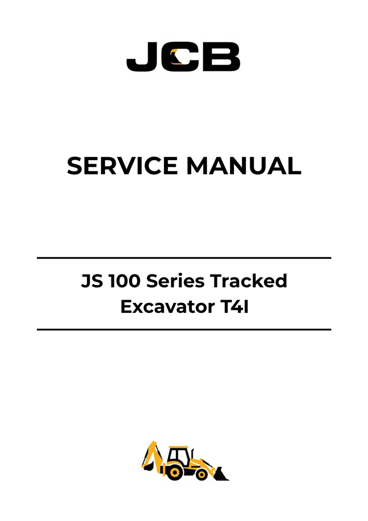 JCB JS 100 Series Tracked Excavator T4I Service Manual 9813-2200 PDF Download
