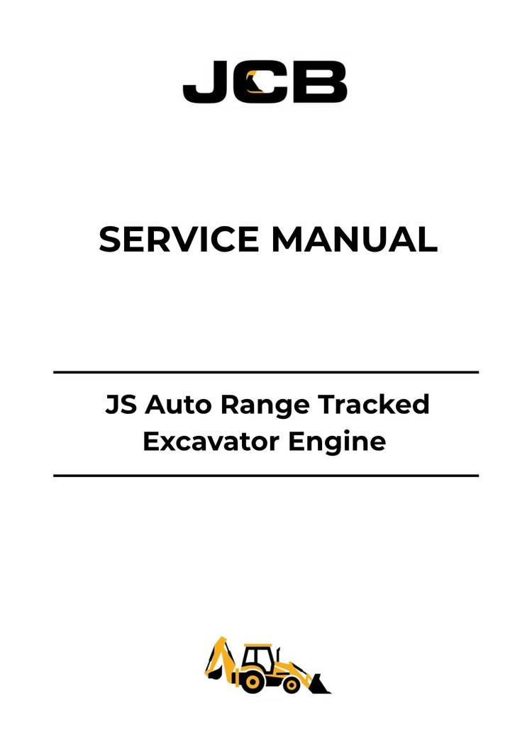 JCB JS Auto Range Tracked Excavator Engine Service Manual 9813-1000 PDF Download