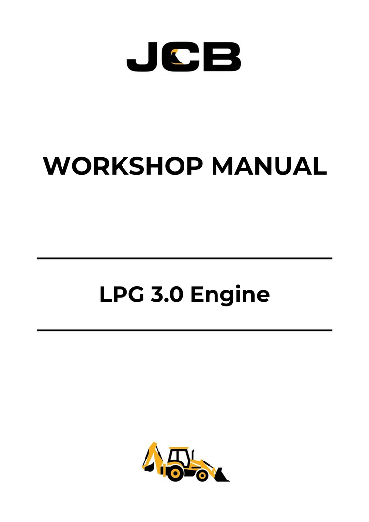 JCB LPG 3.0 Engine Workshop Manual 9806-2150 PDF Download
