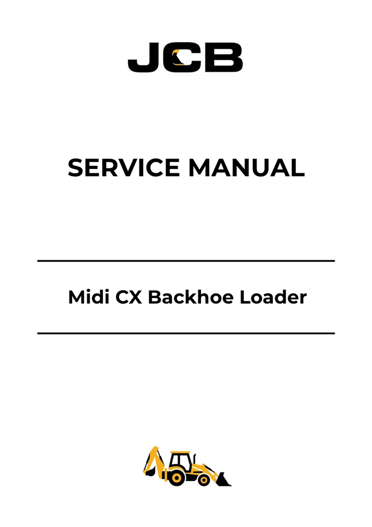 JCB Midi CX Backhoe Loader Service Manual 9803-9400 PDF Download